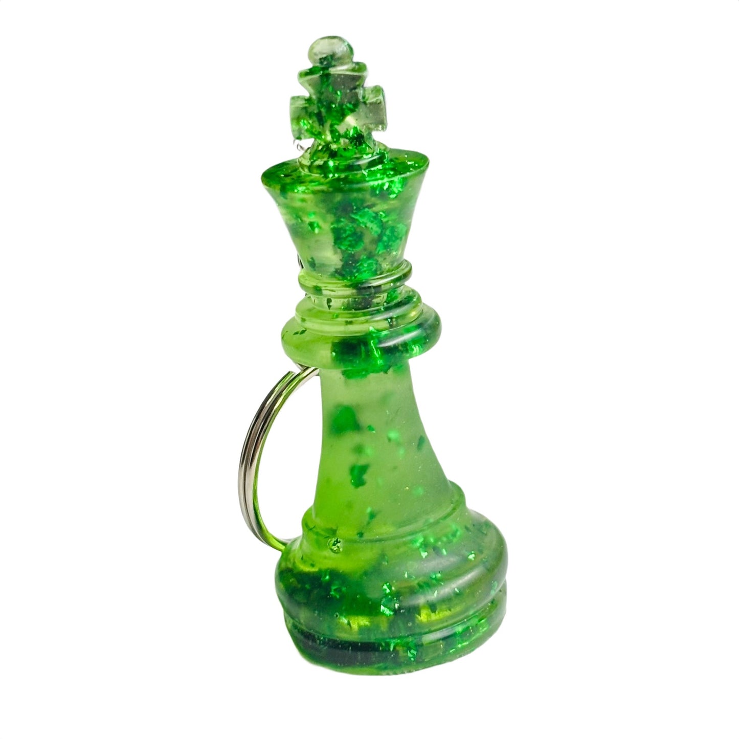 Crystal Green King - Handmade Resin Keychain