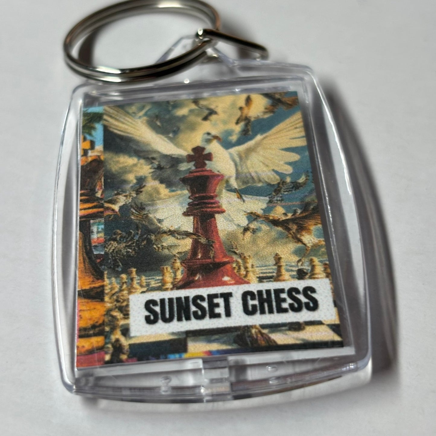 Red King - Chess  Photo Keychain