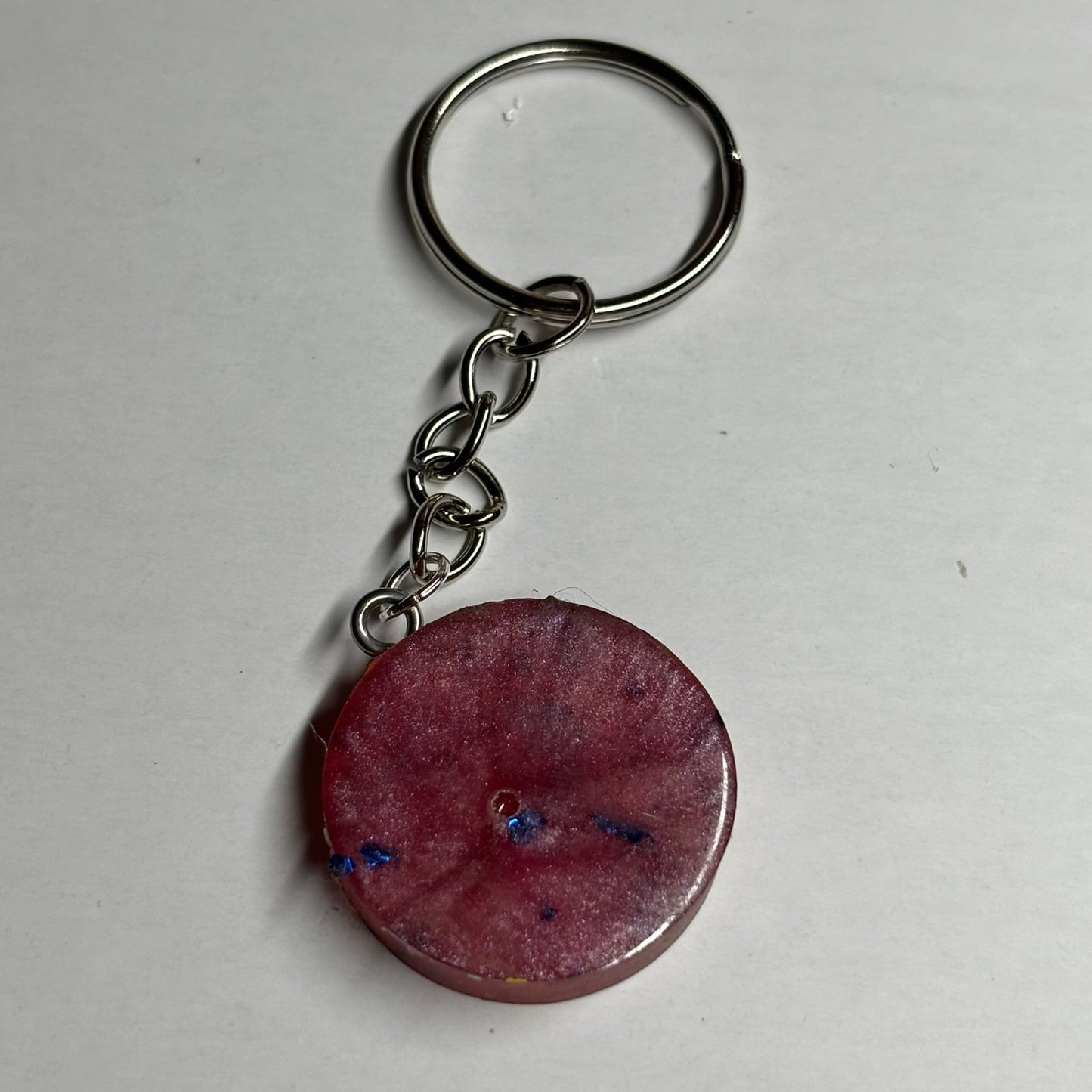 Shattered Pink Rook - Handmade Resin Keychain
