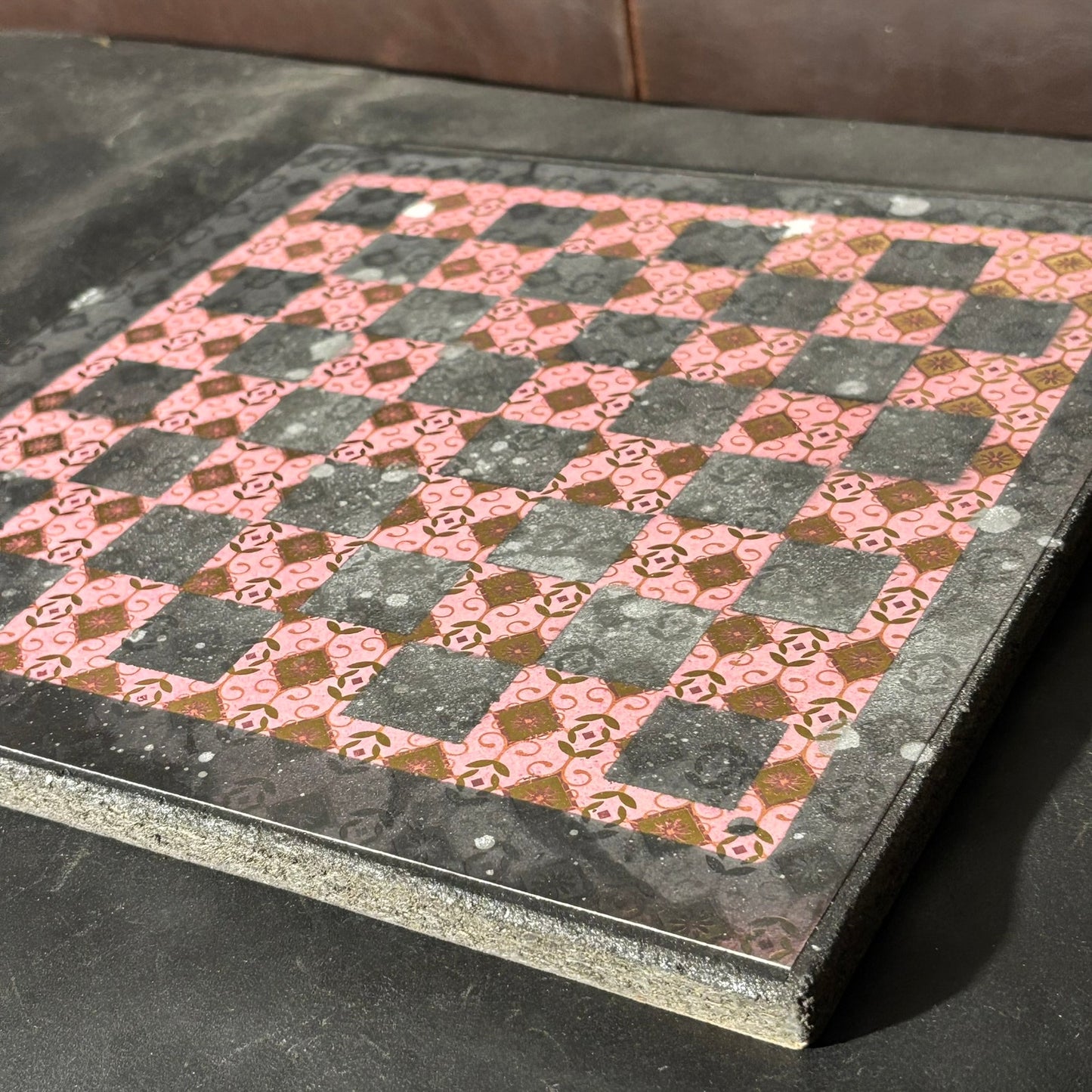 Supreme Peach - Scrapbook Chess Board