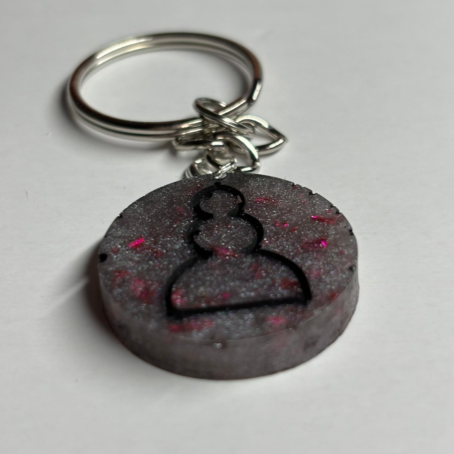 Dark Purple Pawn - Handmade Resin Keychain