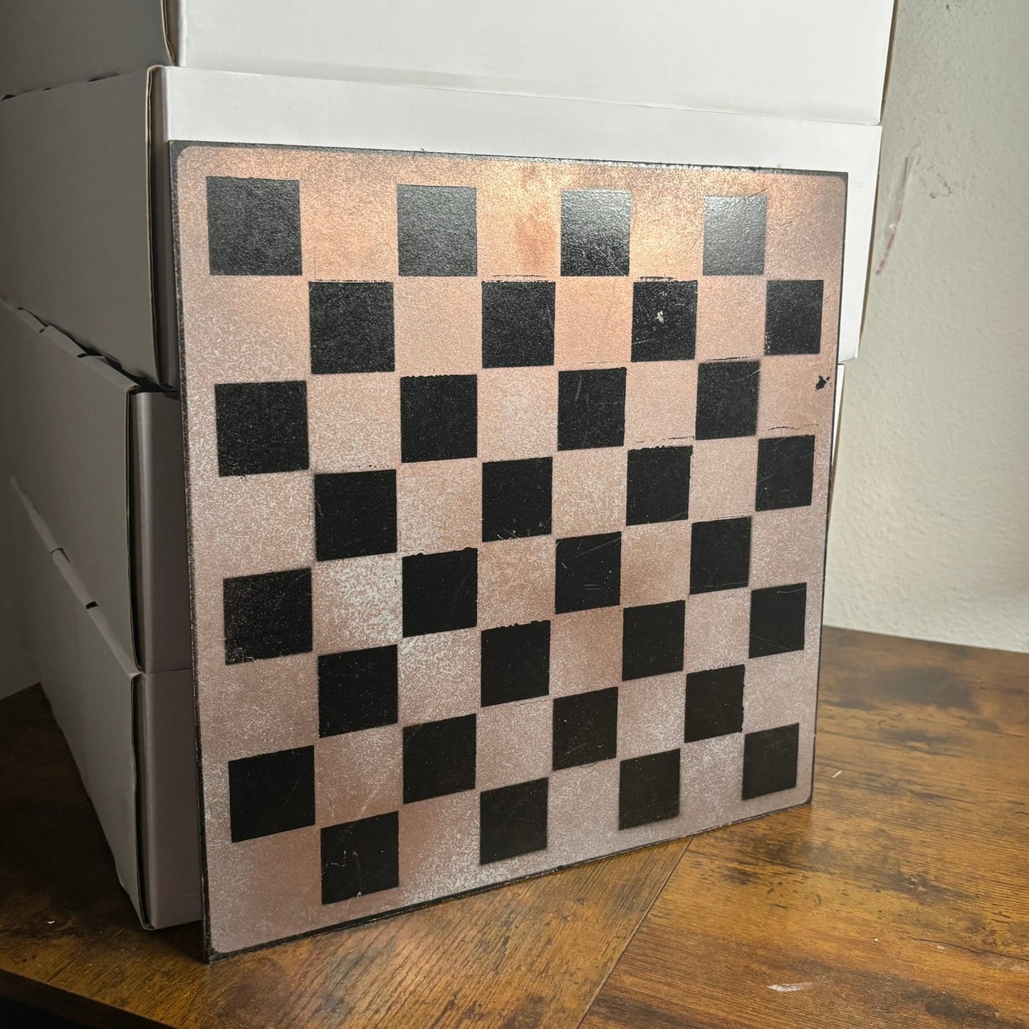 Rustic Brown - Painted Chess Board