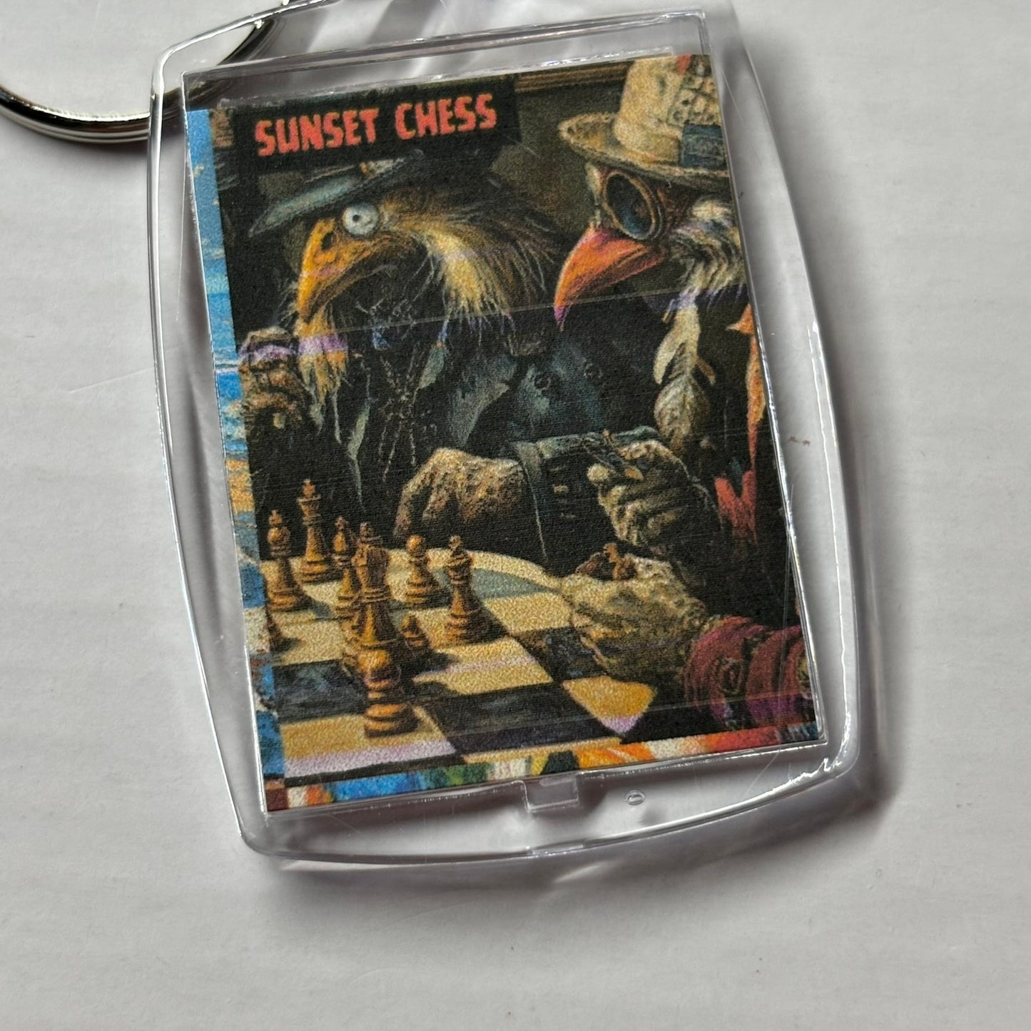 Elderly Goose - Chess  Photo Keychain