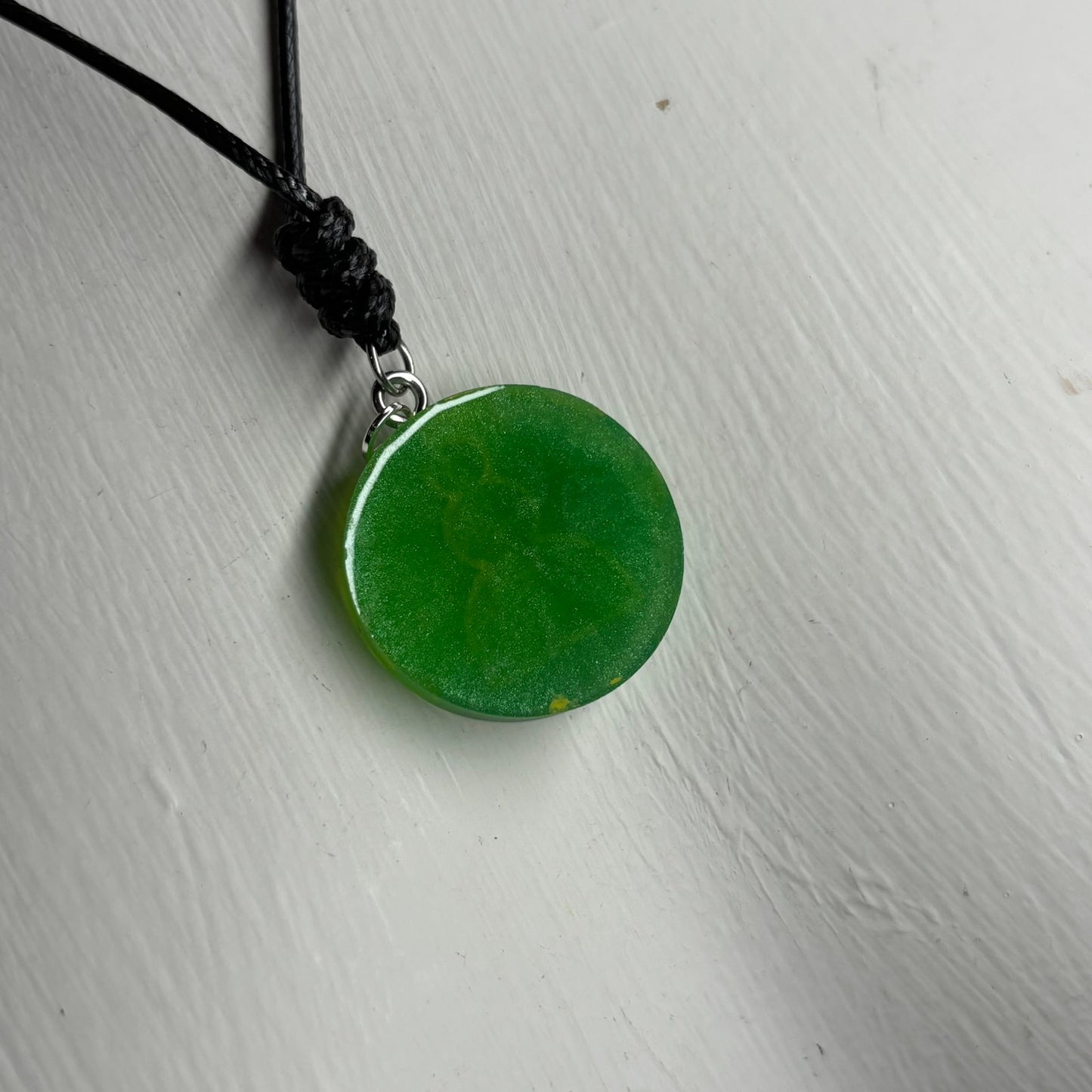 Green Pawn - Handmade Resin Chess Necklace
