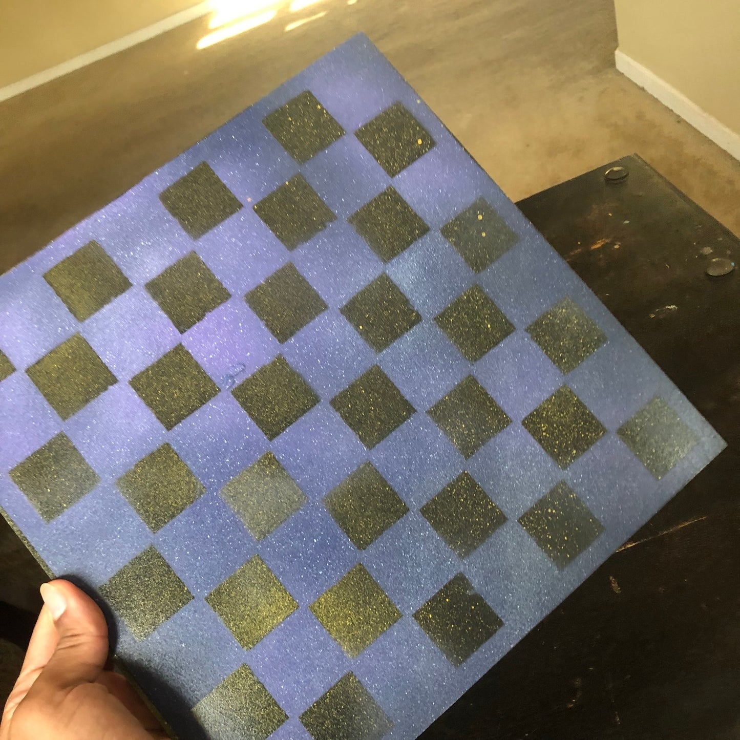 Purple Space - Painted Chess Set