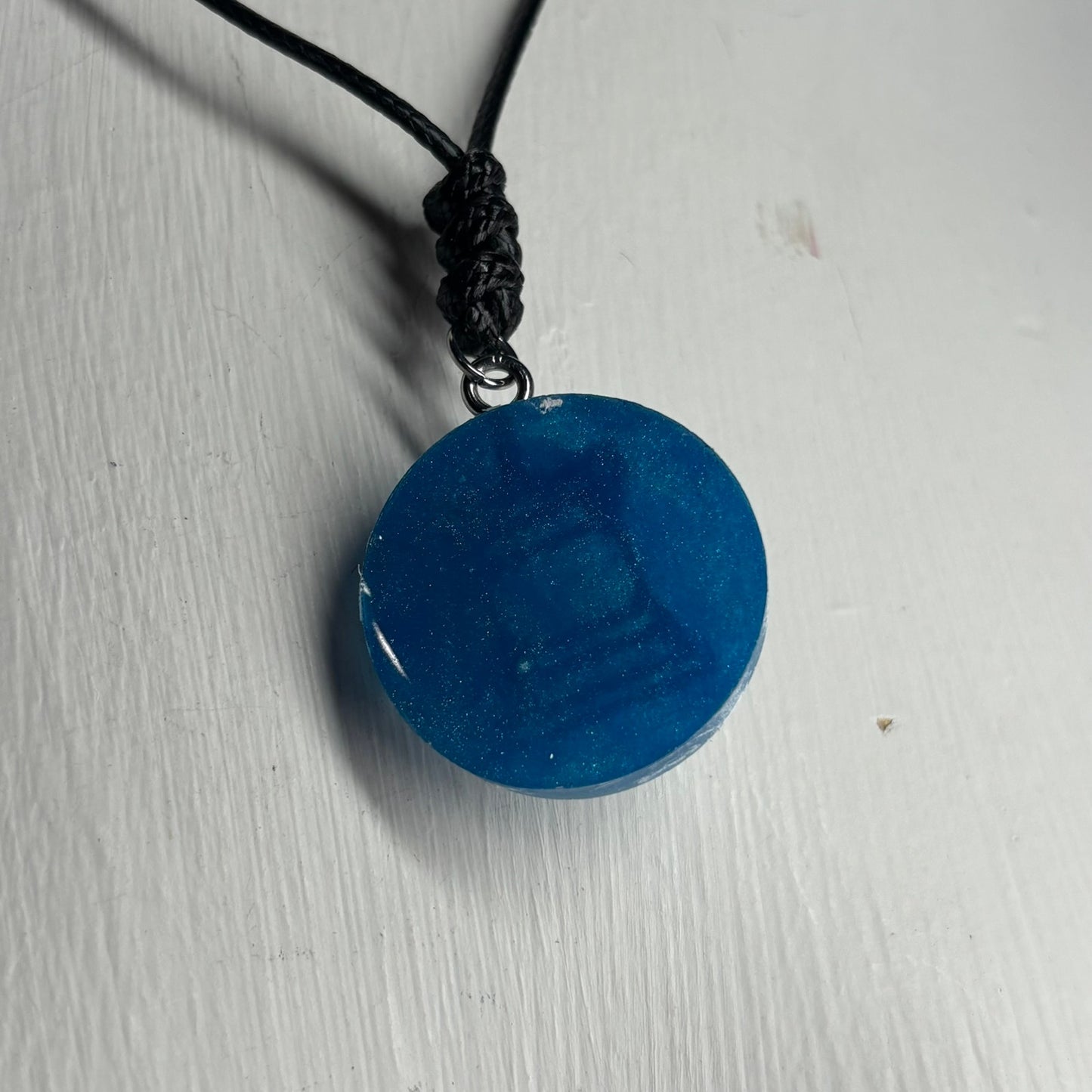 Blue Rook - Handmade Resin Chess Necklace