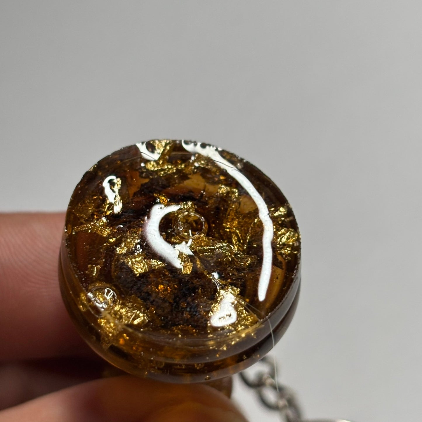 Amber Golden Rook - Handmade Resin Keychain
