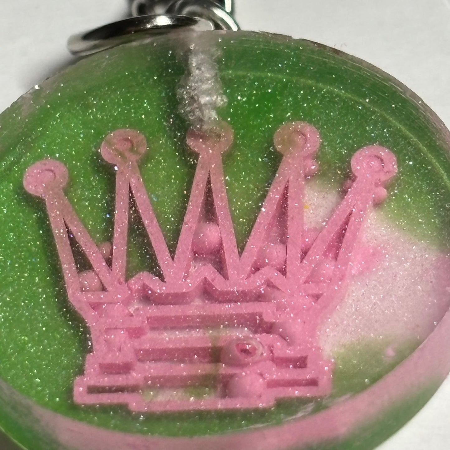 Queens Pink Desire Handmade Resin Keychain - Flat Edition