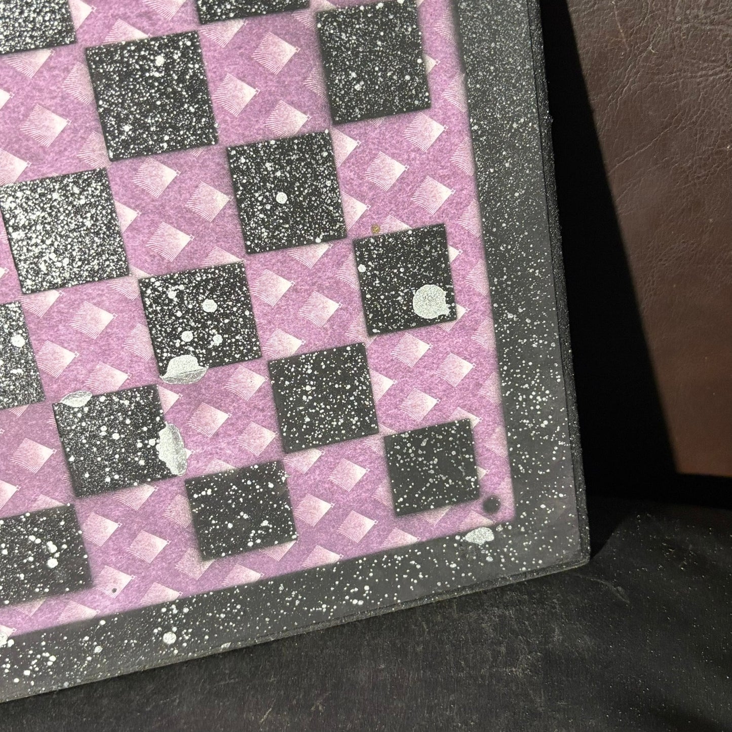 Purple & Black - Scrapbook Chess Board