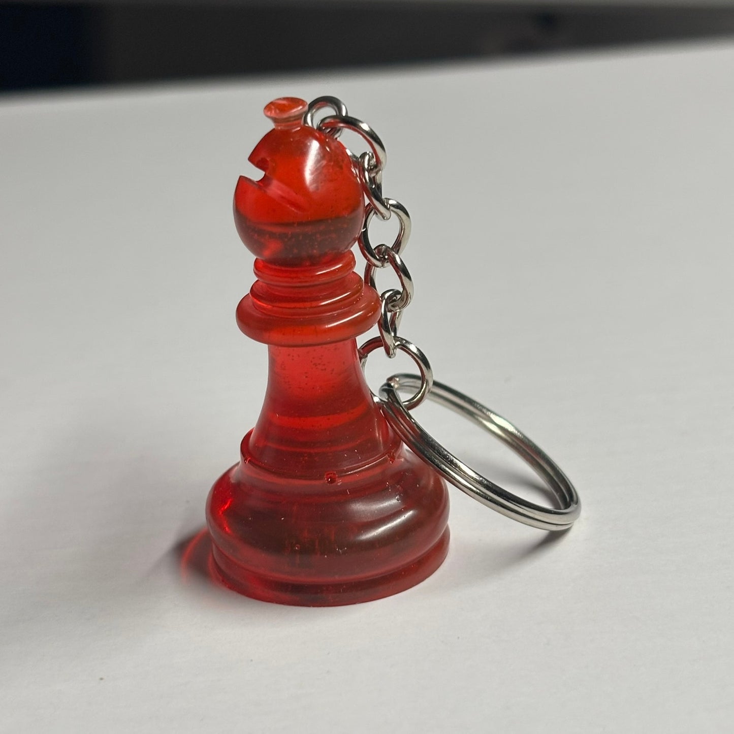 Cherry Red Bishop - Handmade Resin Keychain