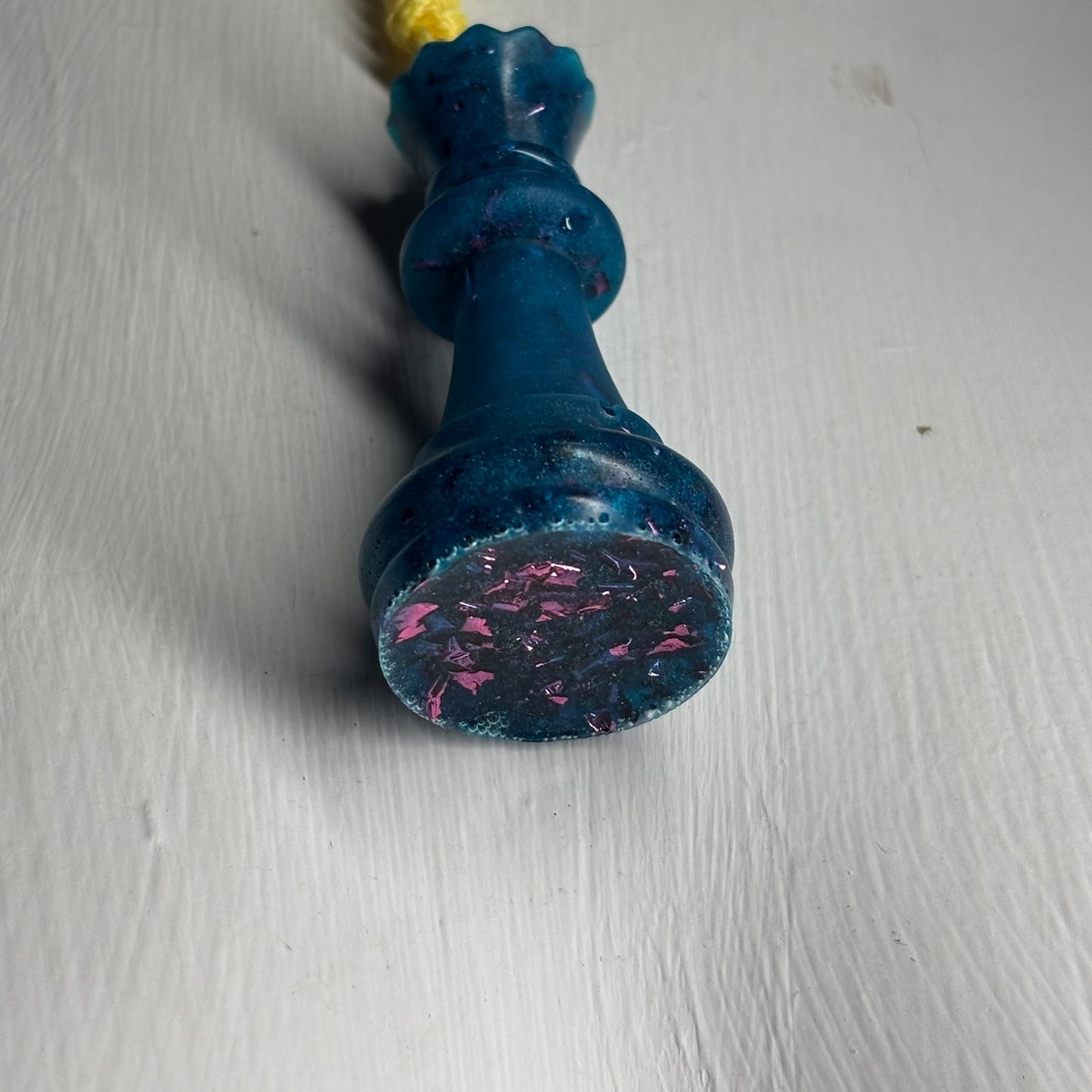 Blue Queen - Handmade Resin Chess Necklace