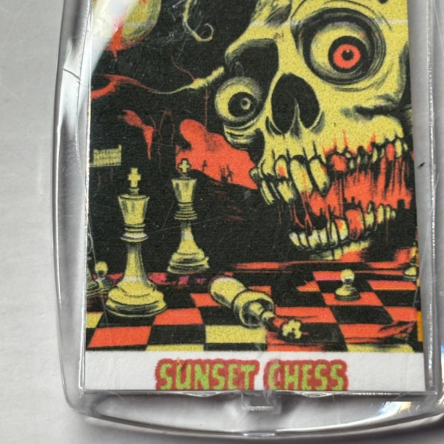 Cartoon Zombie - Chess  Photo Keychain