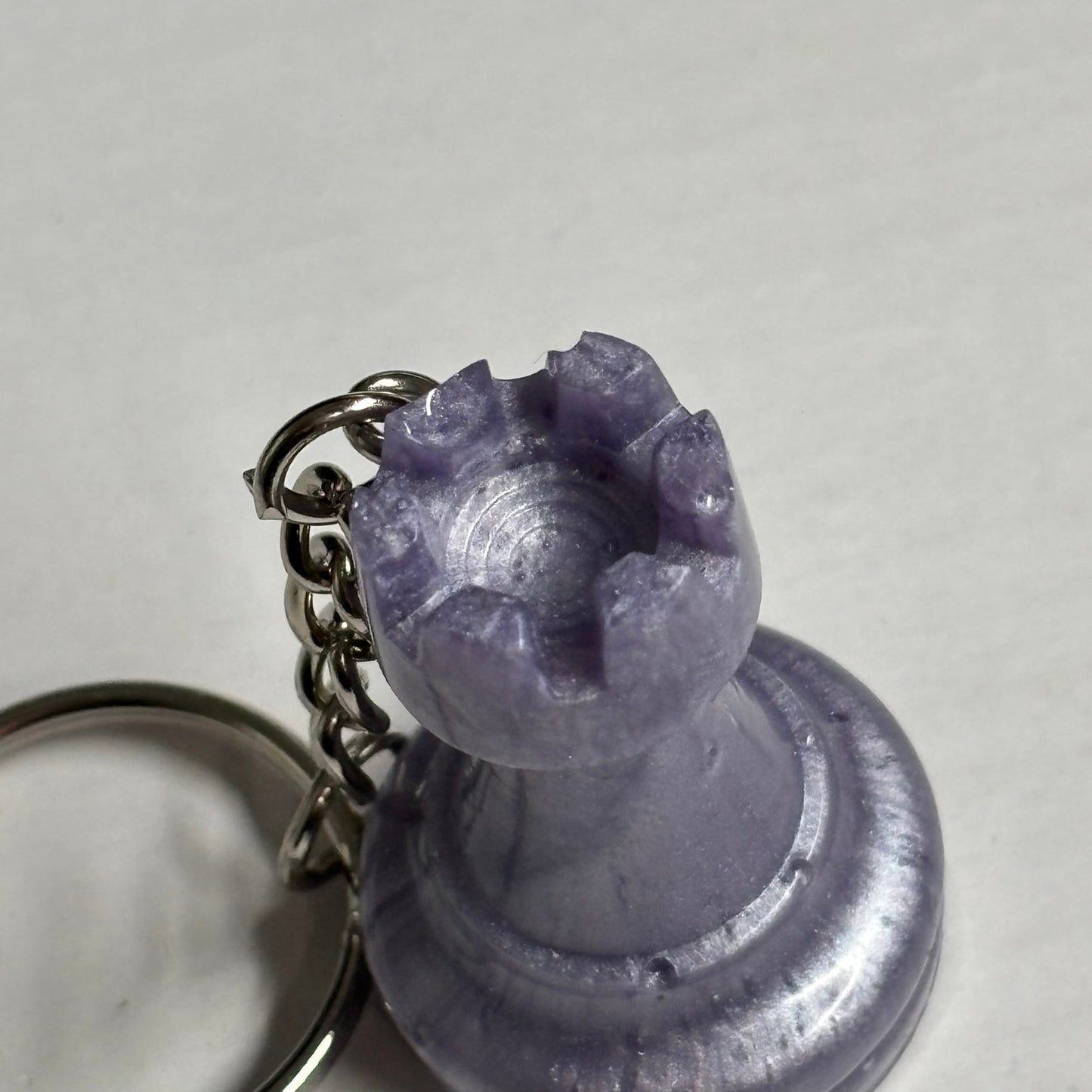 Dark Purple Rook - Handmade Resin Keychain