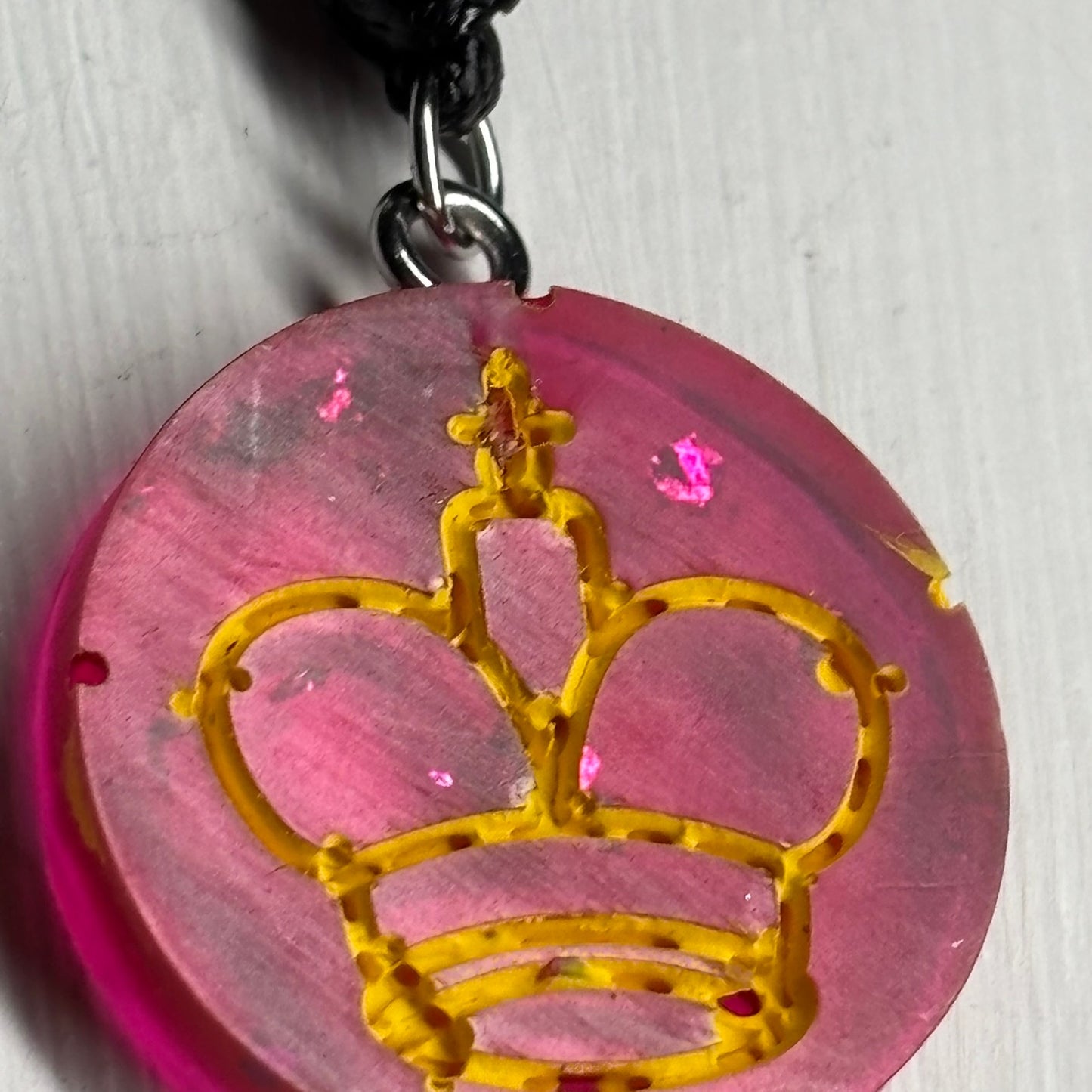The Red King - Handmade Resin Chess Necklace