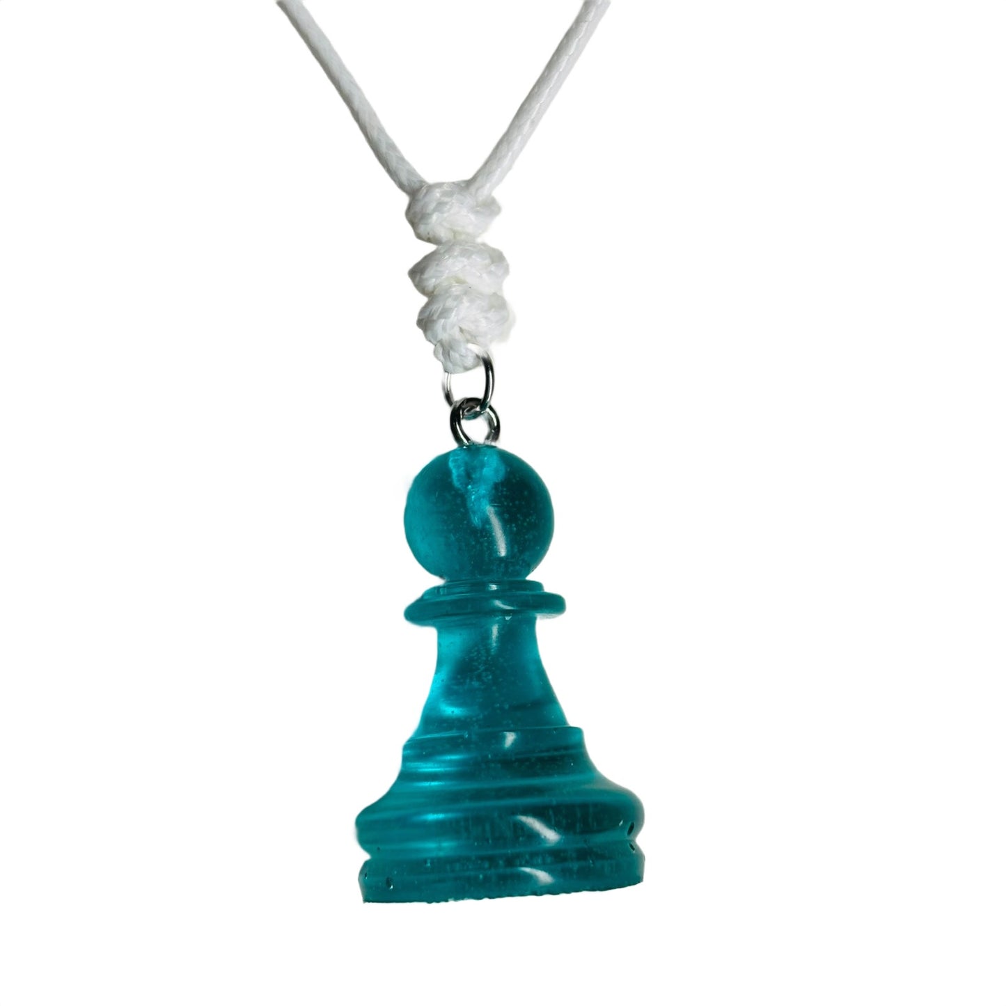 Mint Green Pawn - Handmade Resin Chess Necklace