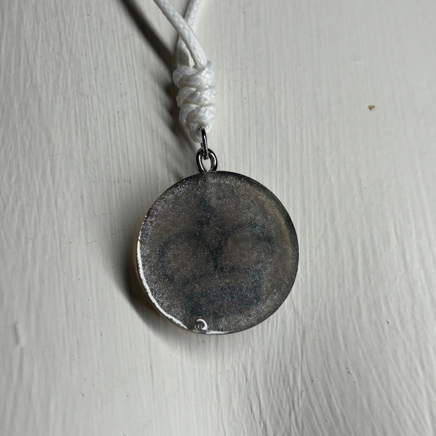 Gray Iced King - Handmade Resin Chess Necklace