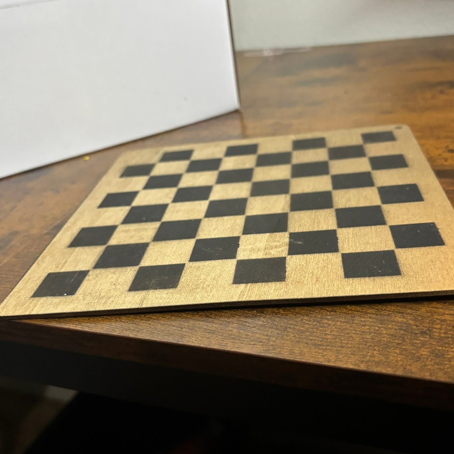 Black & Gold - Painted Thin Wooden Chess Board