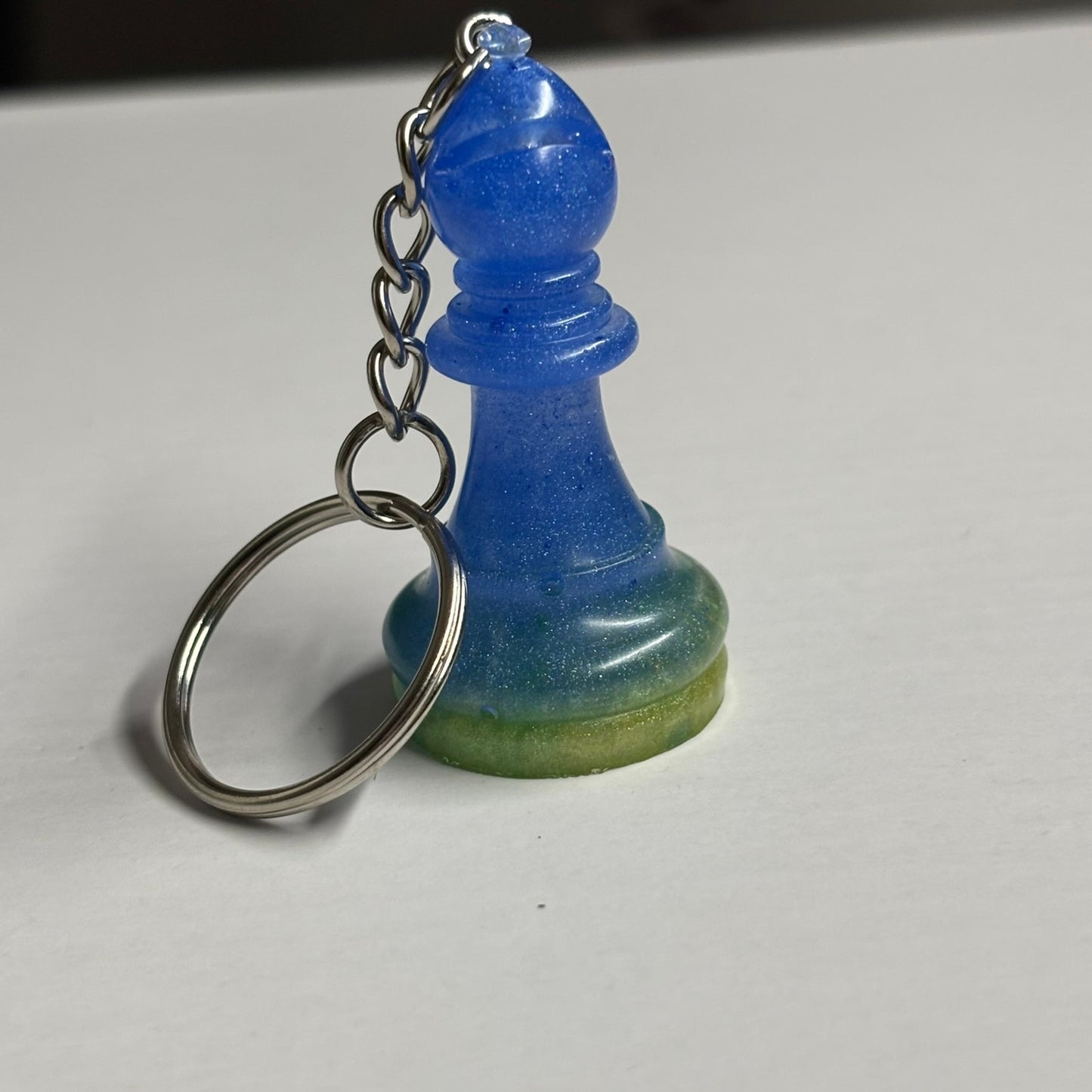Blue Bishop - Handmade Resin Keychain