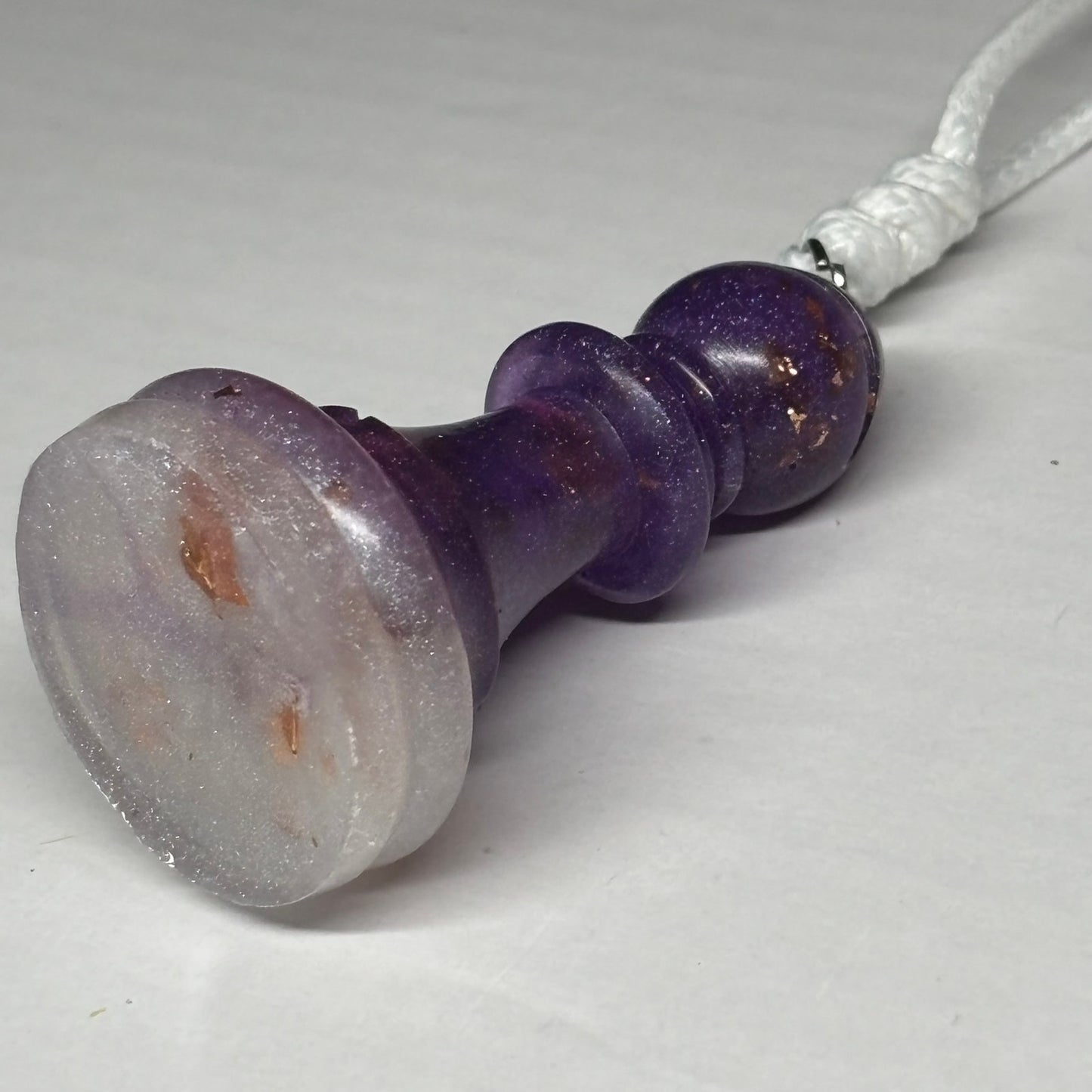 Purple Royal Bishop - Handmade Resin Chess Necklace