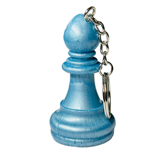 Artistic Blue - Handmade Resin Keychain - Large Edition
