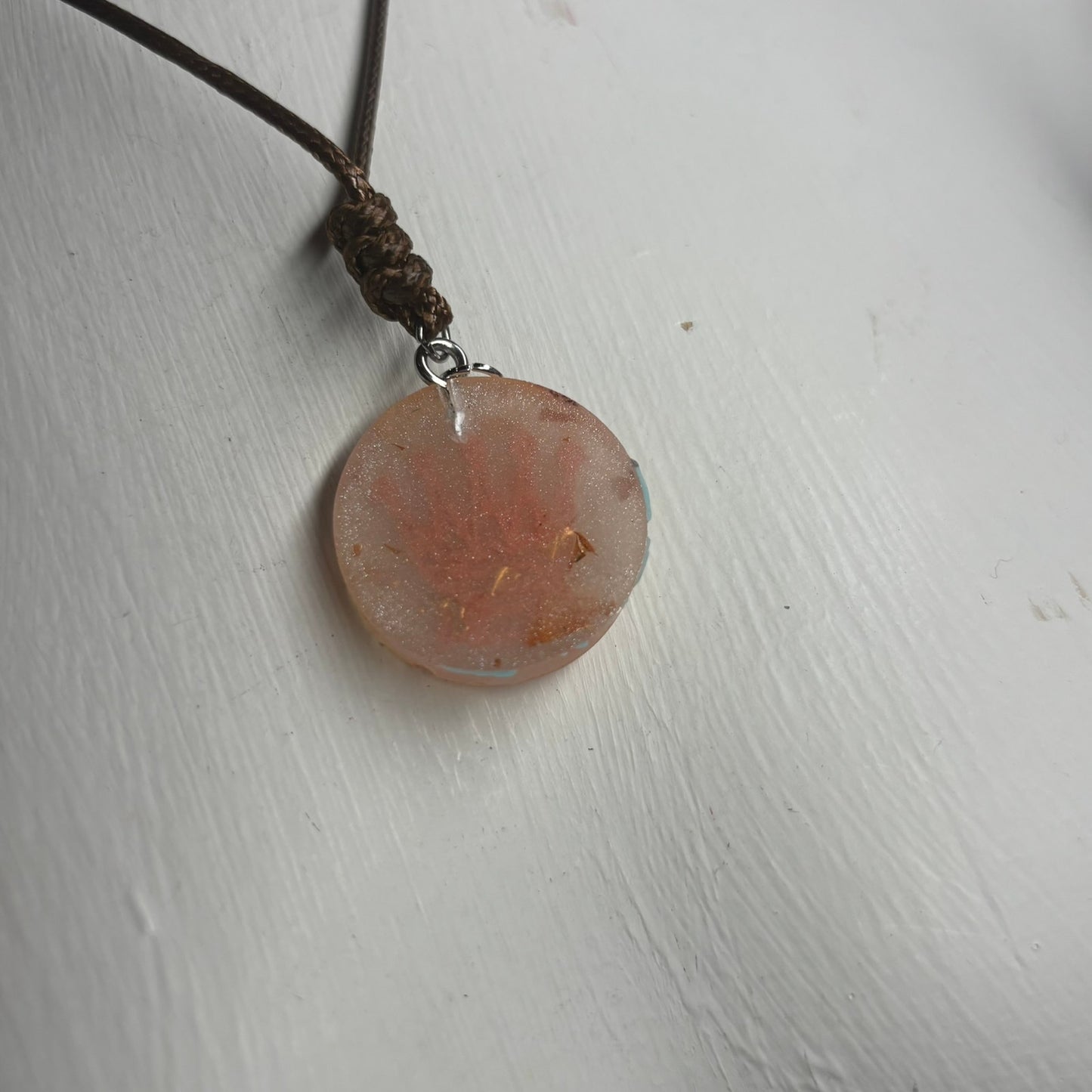 Vintage Orange Queen - Handmade Resin Chess Necklace