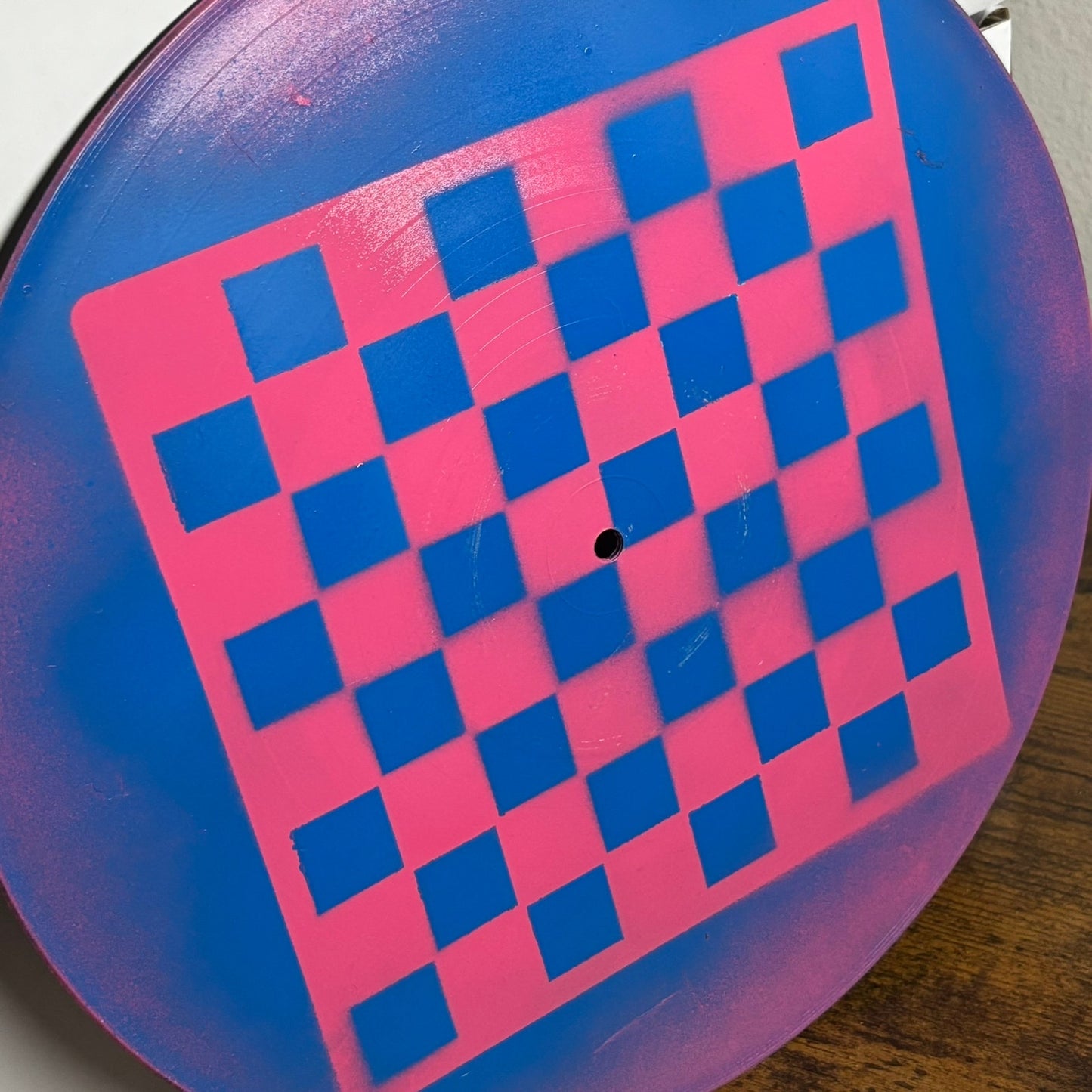 Blue & Pink - Vinyl Chess Board