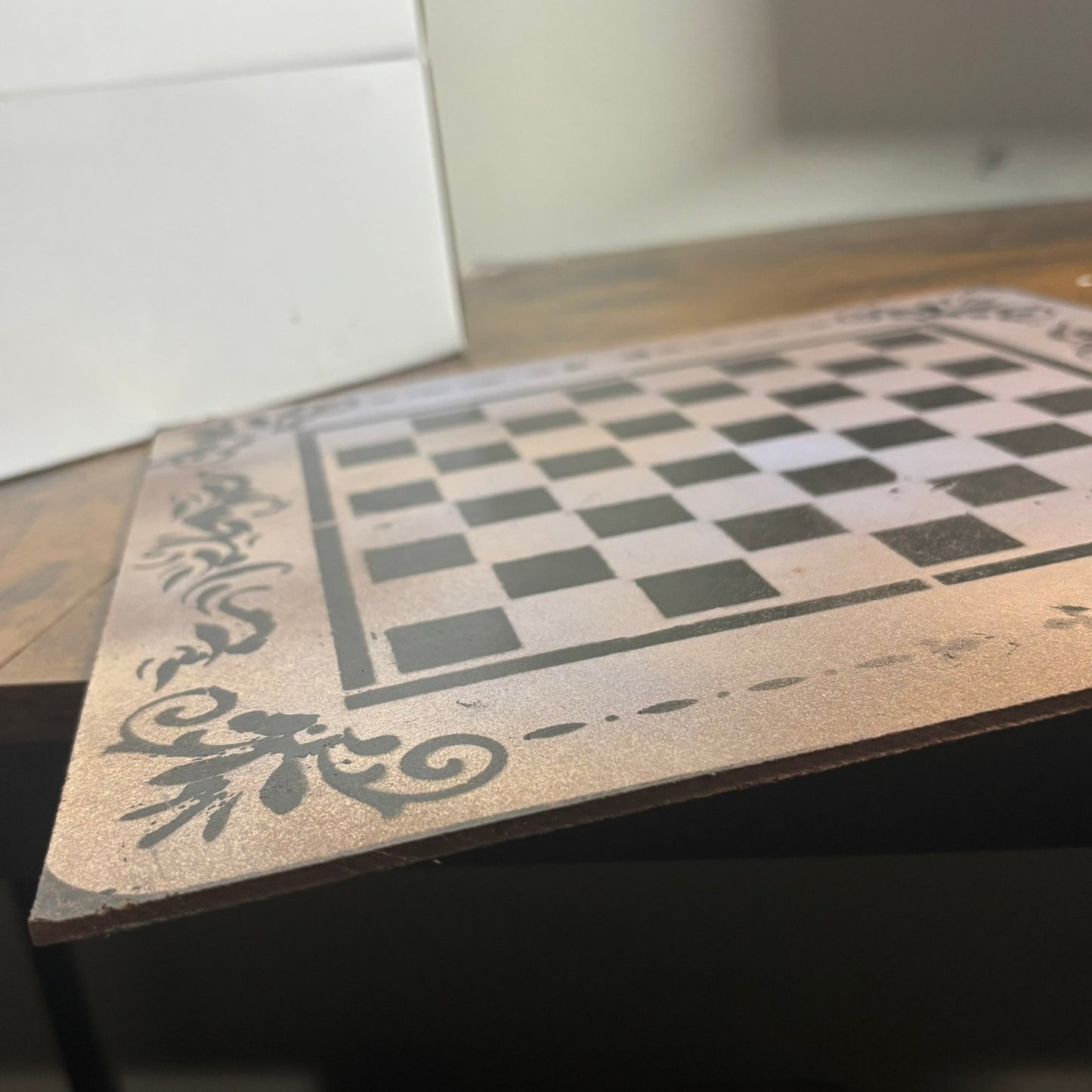 Bronze Gold - Painted Chess Board