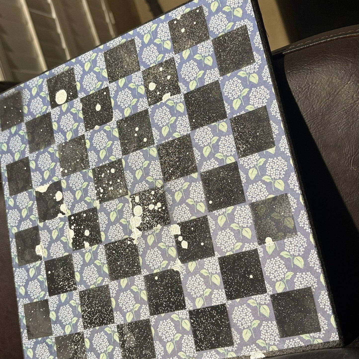 Vintage Flowers - Scrapbook Chess Board