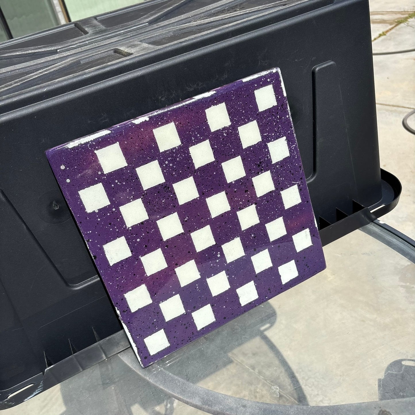 Speckled Purple - Resin Coated Chess Board