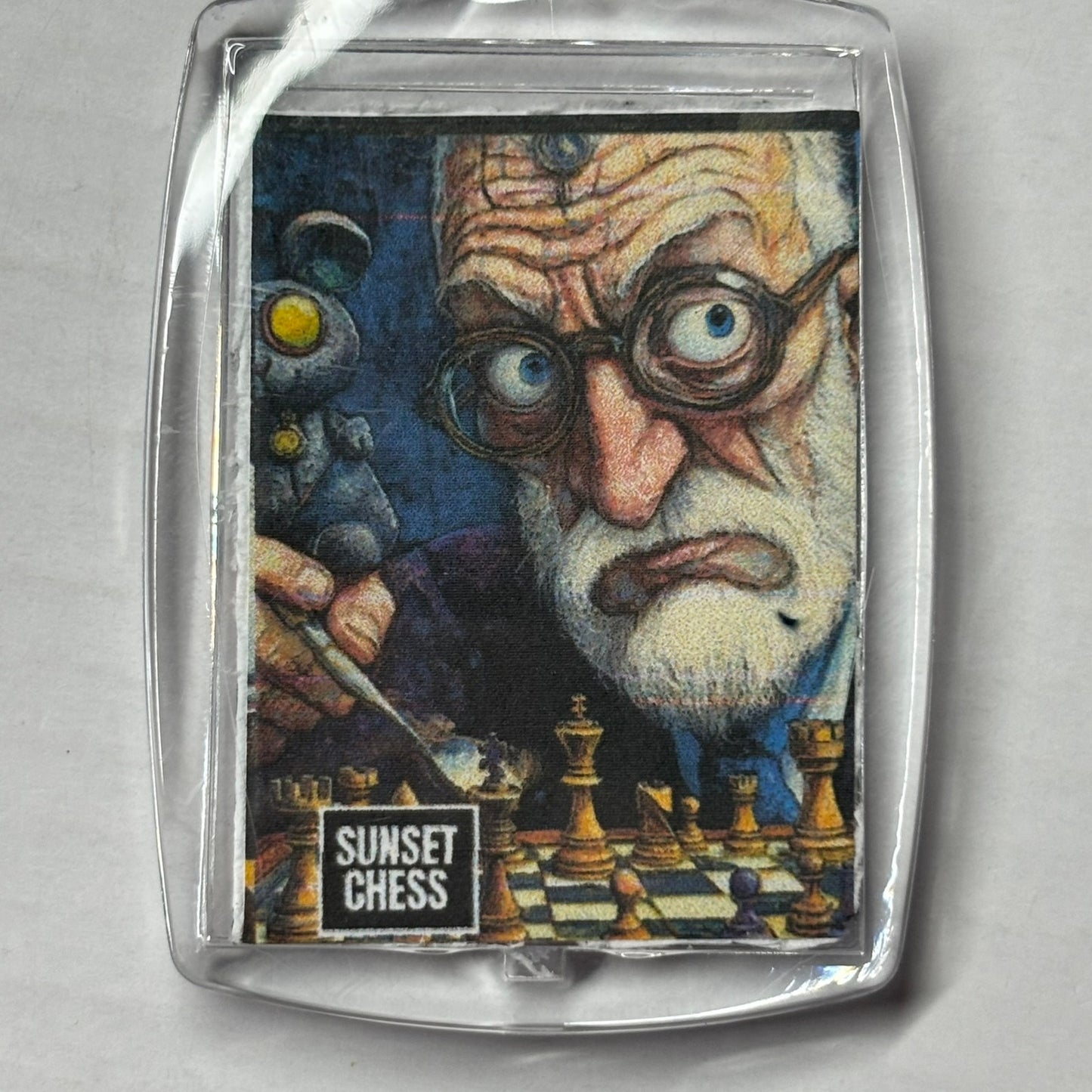 Scientist - Chess  Photo Keychain