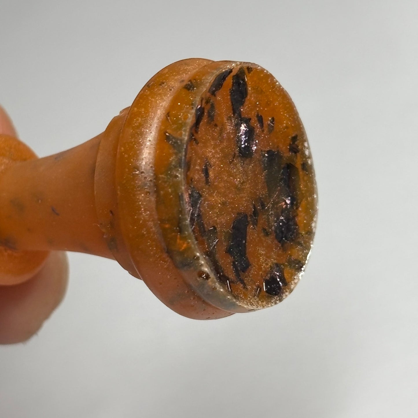 Orange Crystal Queen - Handmade Resin Keychain