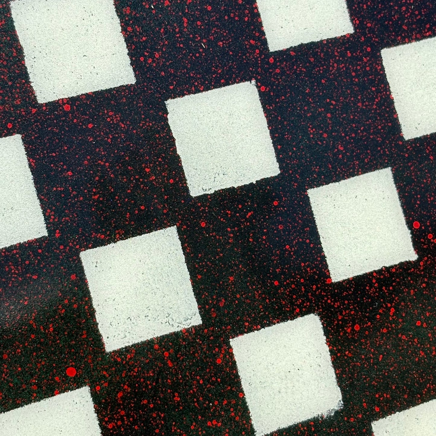 Black Specked Red - Resin Coated Chess Board