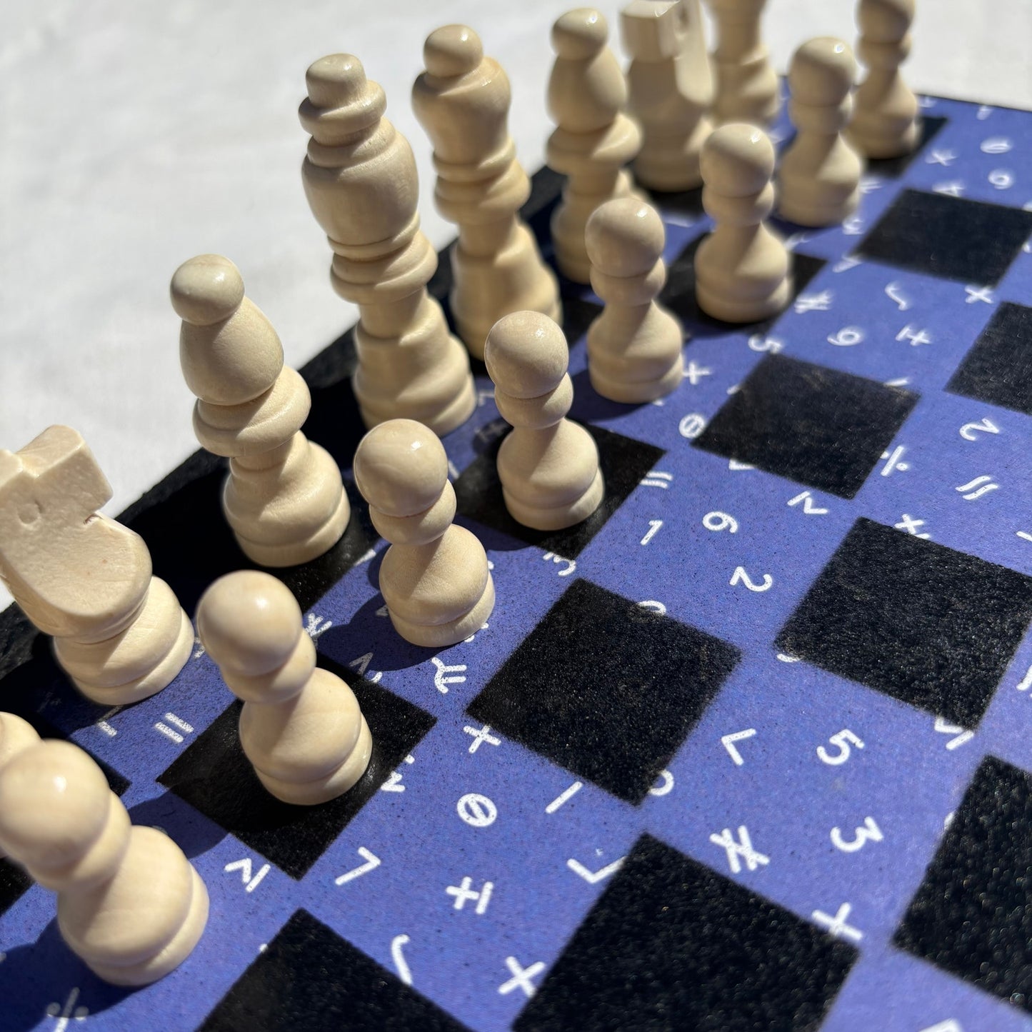 Purple Symbols - Scrapbook Chess Set
