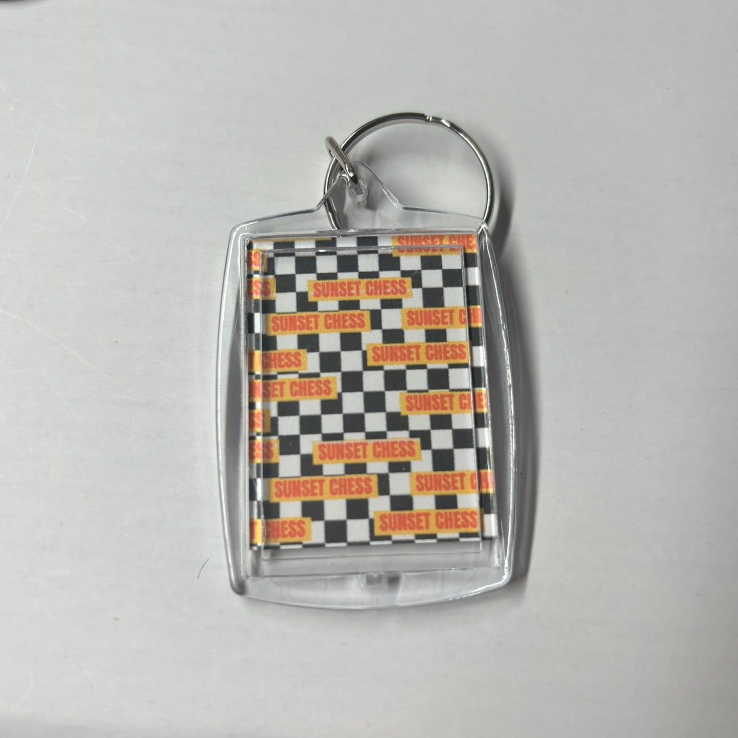 Neon Nights - Chess  Photo Keychain