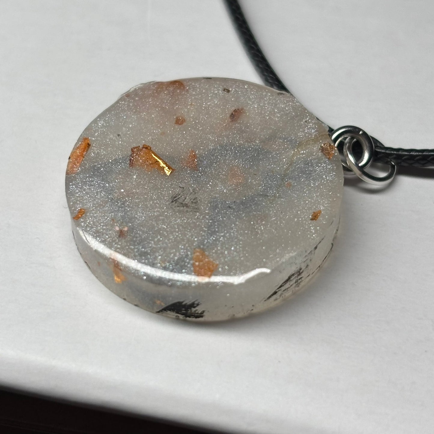 Golden White Pawn - Handmade Resin Chess Necklace