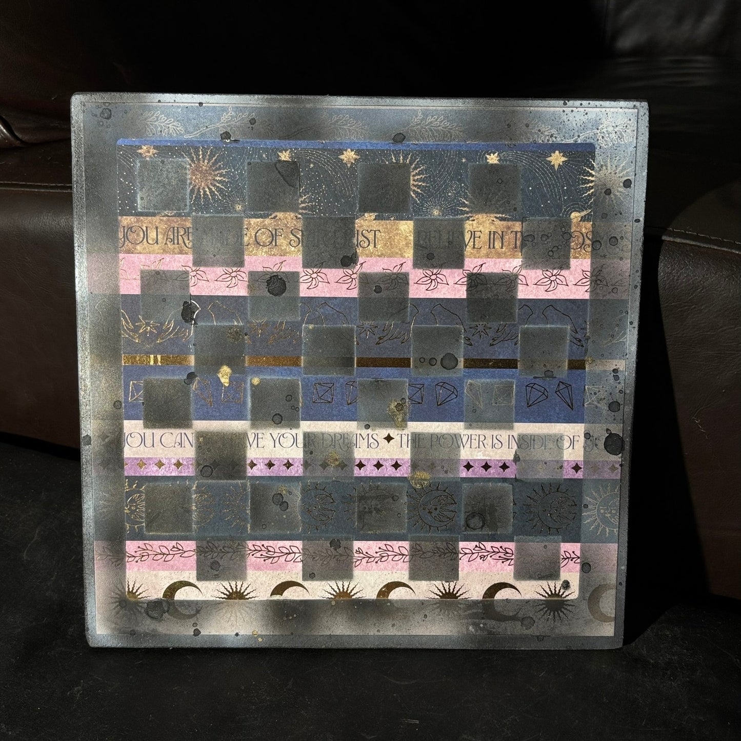 Fading Collage - Scrapbook Chess Board