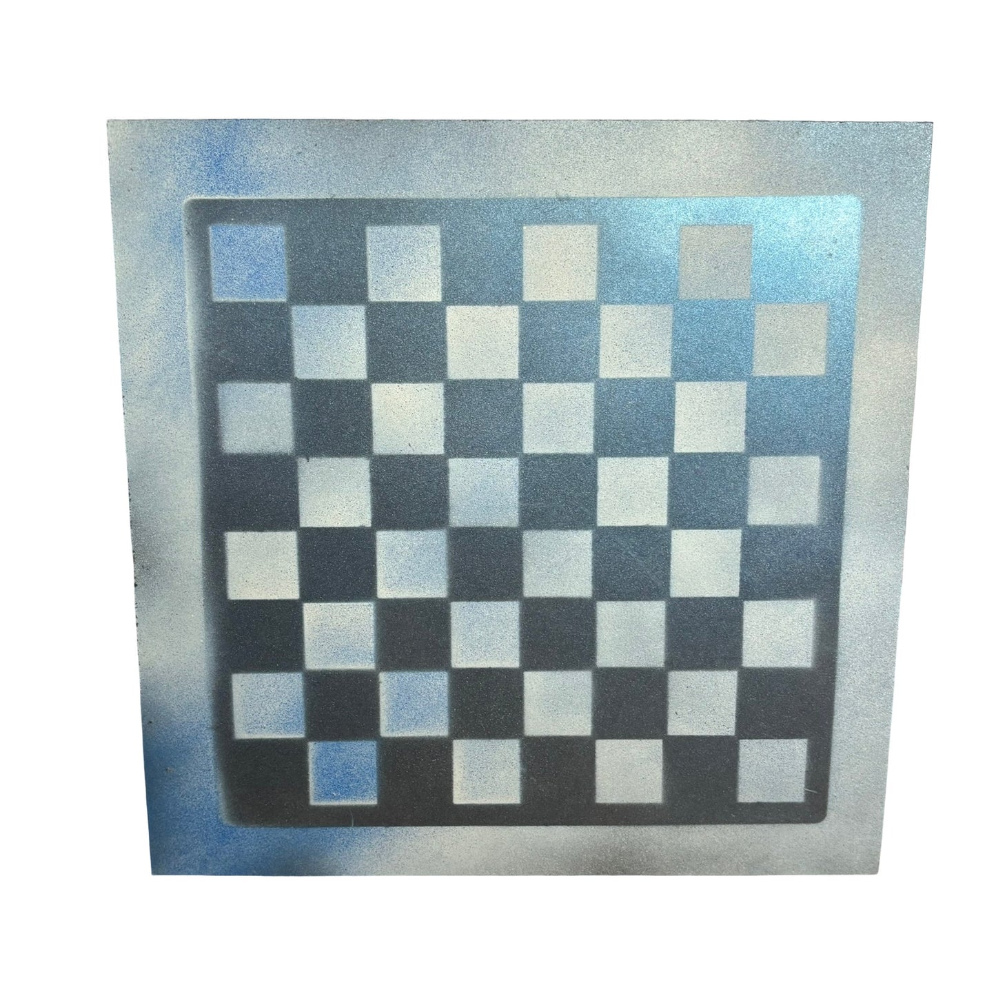 Metallic Blue - Painted Chess Board