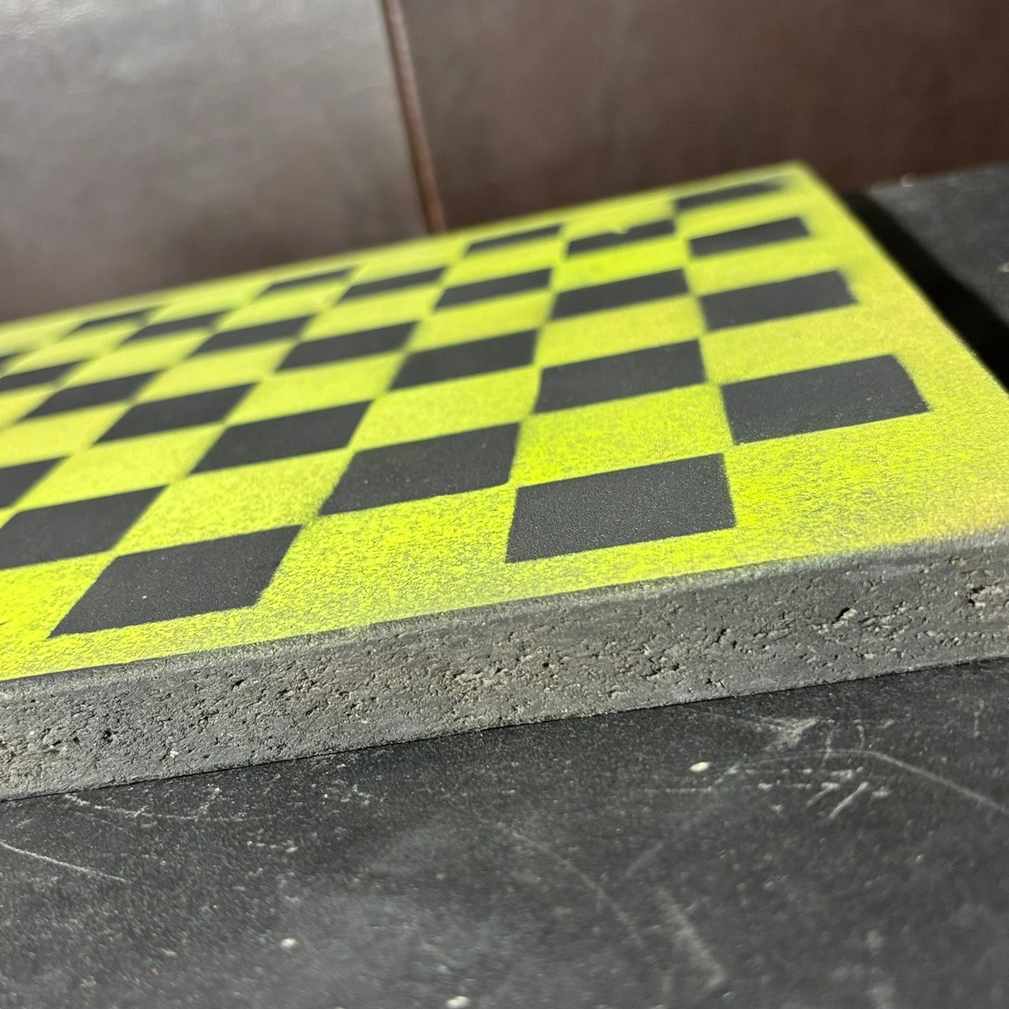 Green & Black - Painted Chess Board