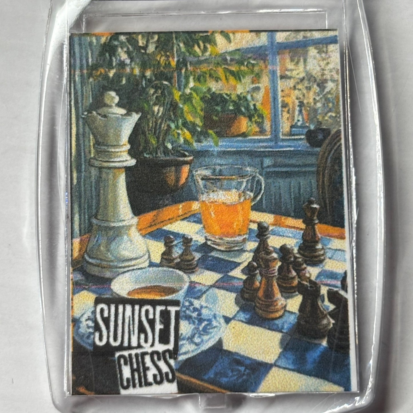 Orange Juice - Chess  Photo Keychain