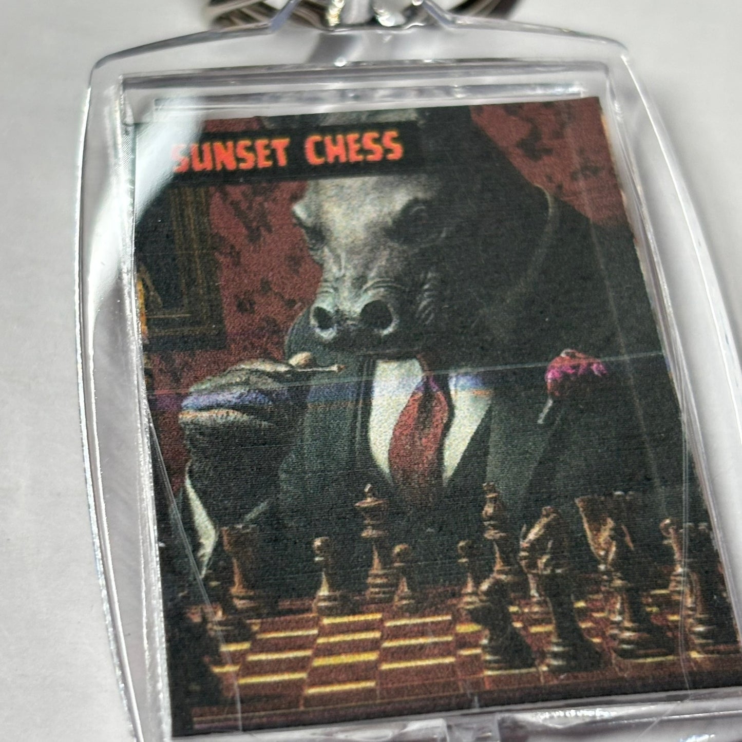 Hippo Man - Chess  Photo Keychain