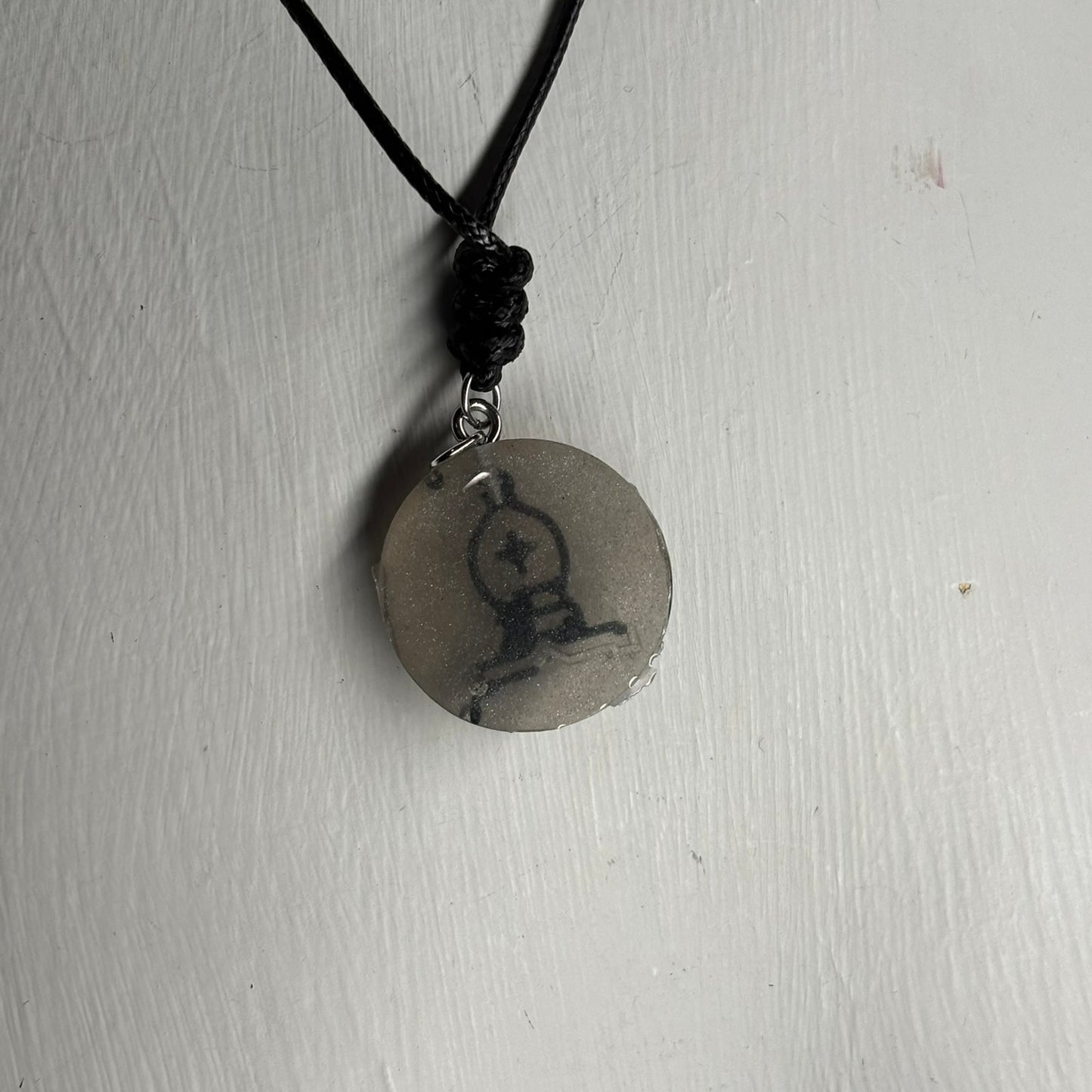 Silver Pawn - Handmade Resin Chess Necklace