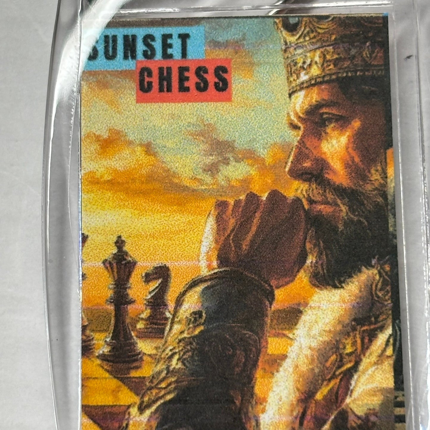 Sunset King - Chess  Photo Keychain