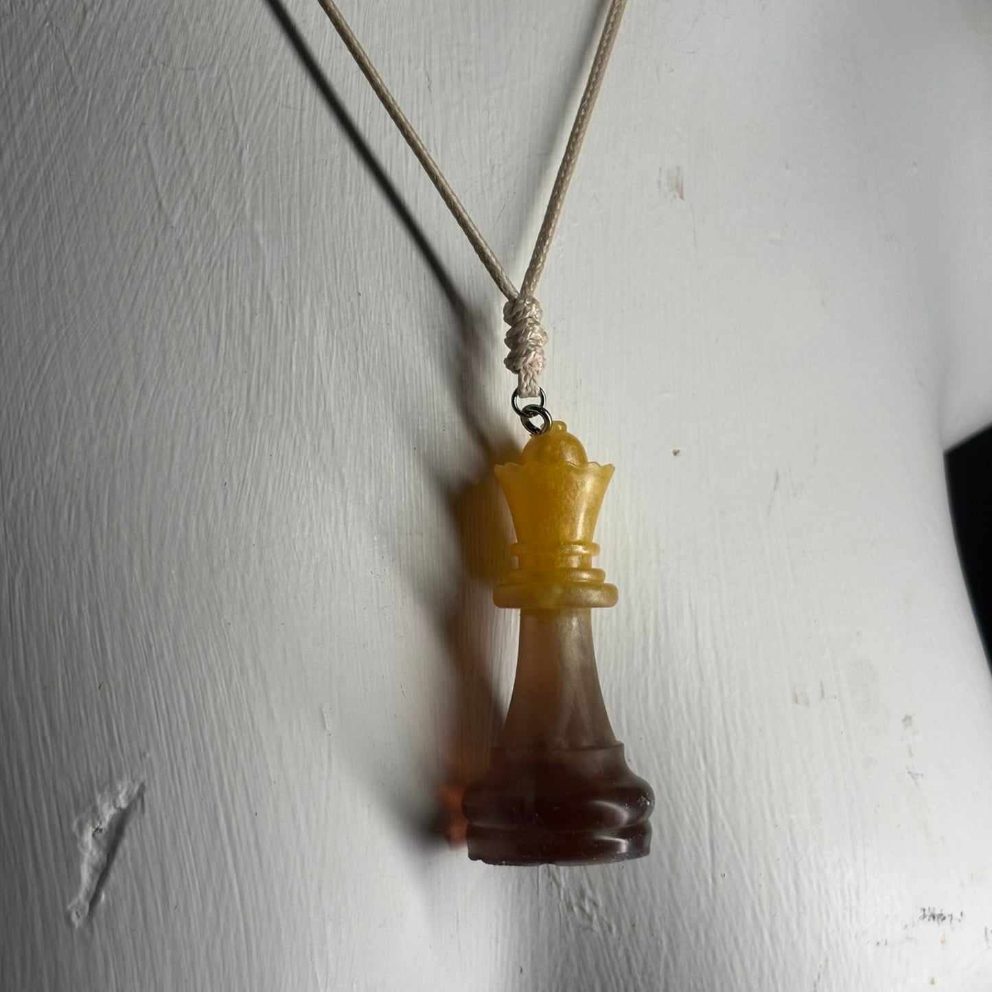 Vintage Queen - Handmade Resin Chess Necklace