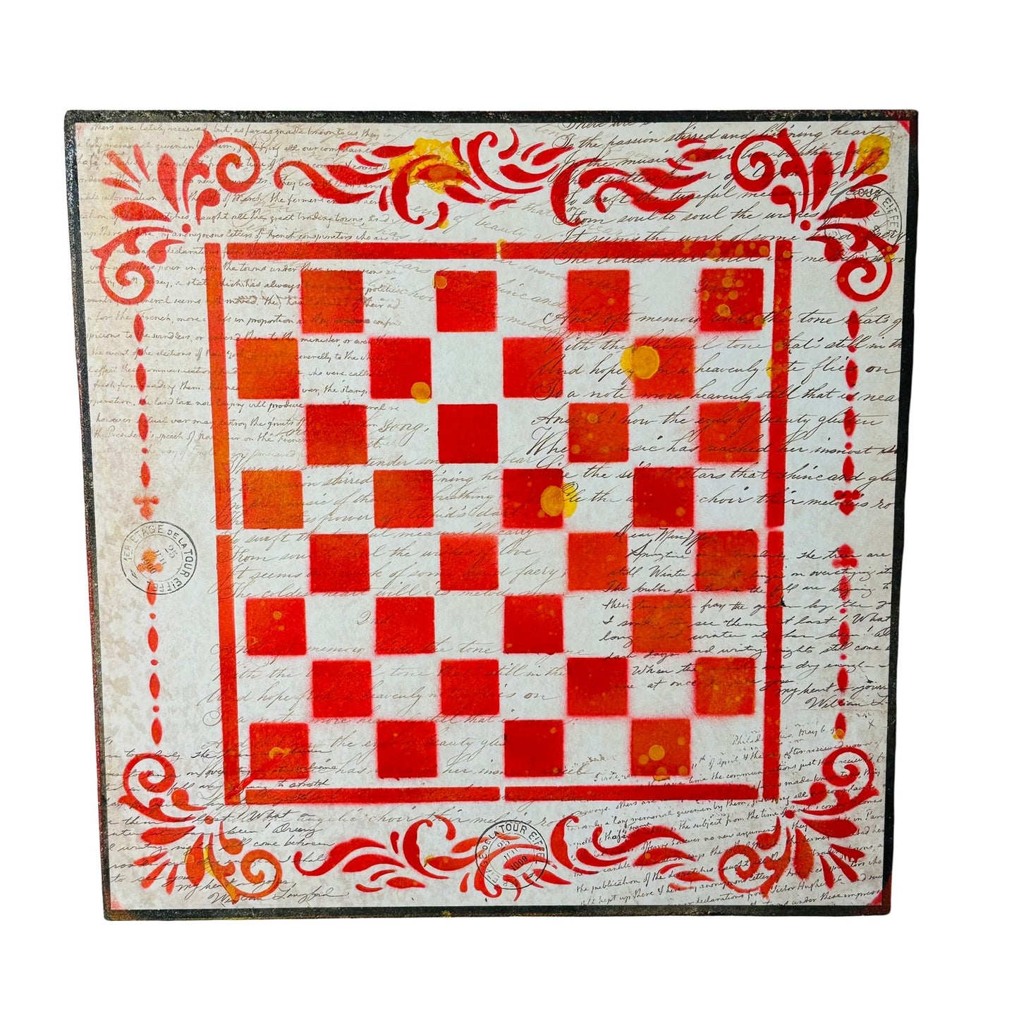 Classical Red - Scrapbook Chess Board