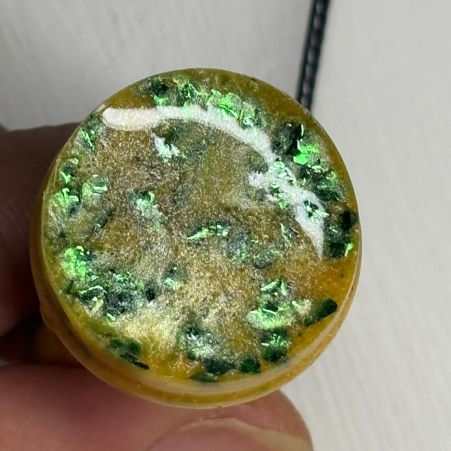 Yellow Crystal Knight - Handmade Resin Chess Necklace