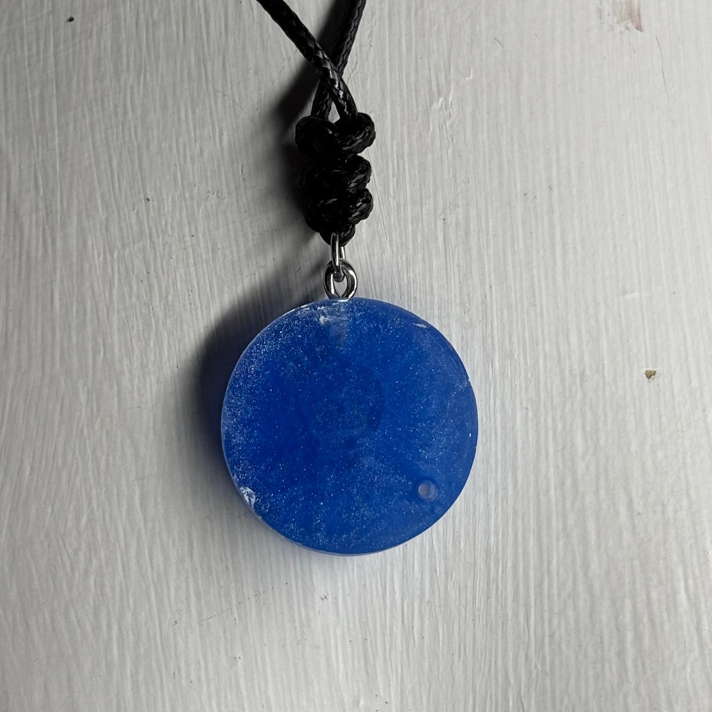 Blue Bishop - Handmade Resin Chess Necklace