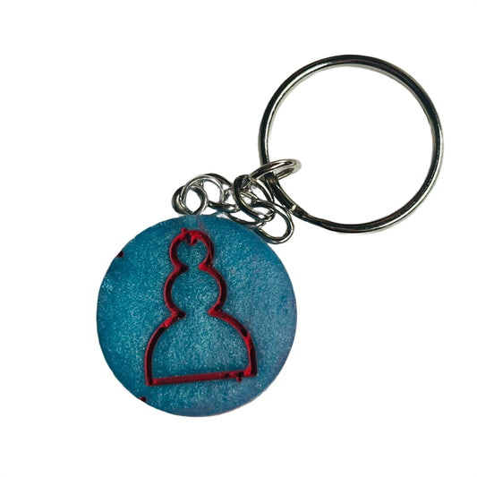 Blue Pawn - Handmade Resin Keychain