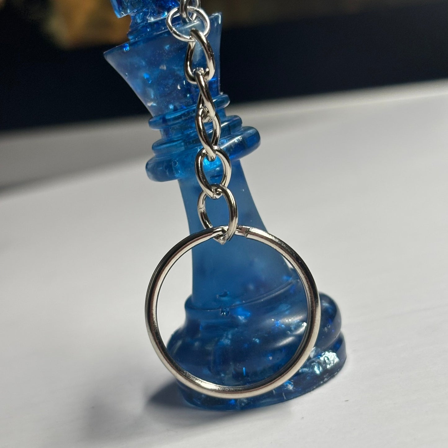 Sparkle Blue King - Handmade Resin Keychain
