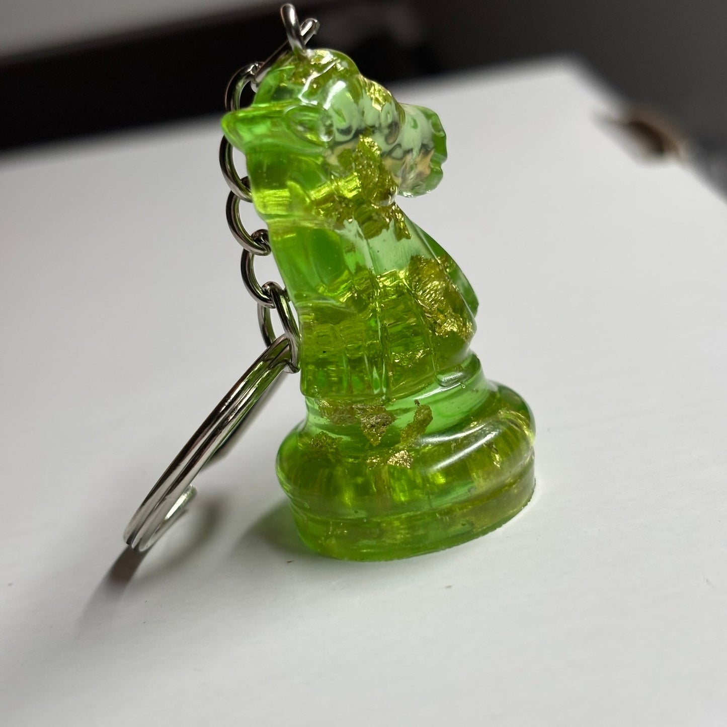 The Green Crystal Knight - Handmade Resin Keychain