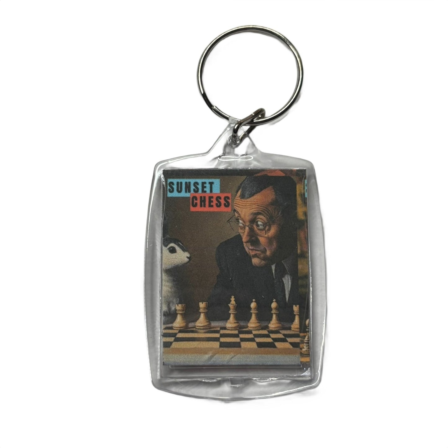Caught Off Guard - Chess  Photo Keychain